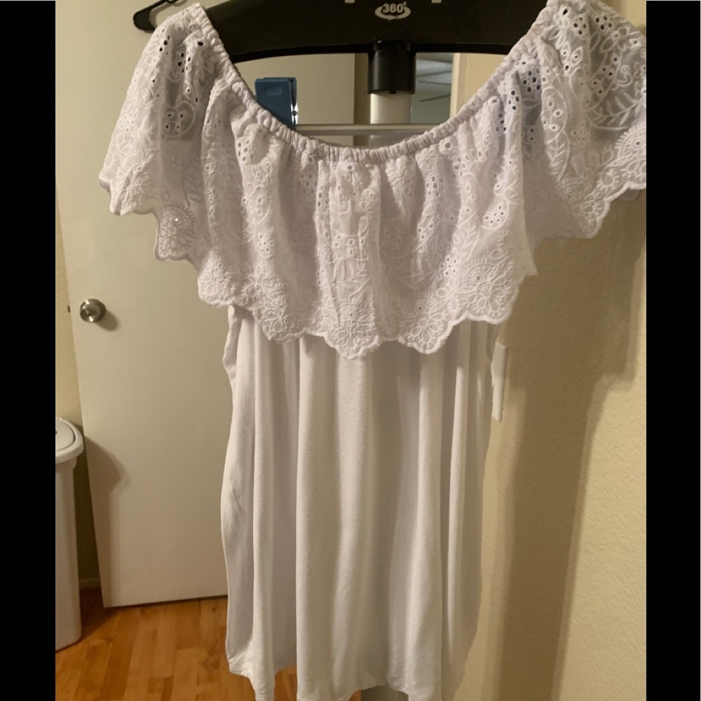 Off the shoulder plus size top